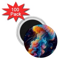 Cosmic Jellyfish Artwork 1 75  Magnets (100 Pack) 