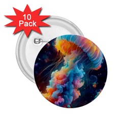 Cosmic Jellyfish Artwork 2 25  Buttons (10 Pack)  by ExtraGoodSauce