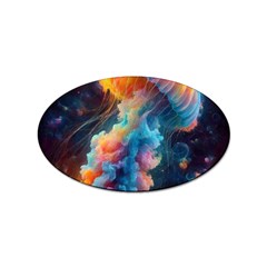 Cosmic Jellyfish Artwork Sticker Oval (100 Pack) by ExtraGoodSauce