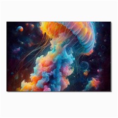 Cosmic Jellyfish Artwork Postcard 4 x 6  (pkg Of 10) by ExtraGoodSauce