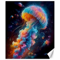 Cosmic Jellyfish Artwork Canvas 20  X 24 