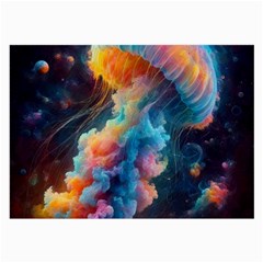 Cosmic Jellyfish Artwork Large Glasses Cloth by ExtraGoodSauce