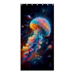 Cosmic Jellyfish Artwork Shower Curtain 36  X 72  (stall)  by ExtraGoodSauce