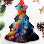 Cosmic Jellyfish Artwork Christmas Tree Ornament (Two Sides) Front