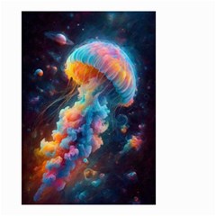 Cosmic Jellyfish Artwork Small Garden Flag (two Sides)