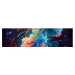 Cosmic Jellyfish Artwork Oblong Satin Scarf (16  X 60 ) by ExtraGoodSauce