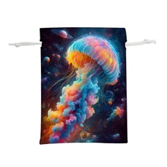 Cosmic Jellyfish Artwork Lightweight Drawstring Pouch (s) by ExtraGoodSauce