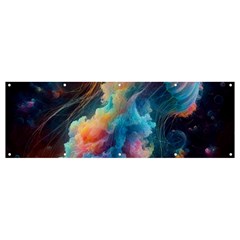 Cosmic Jellyfish Artwork Banner And Sign 12  X 4  by ExtraGoodSauce