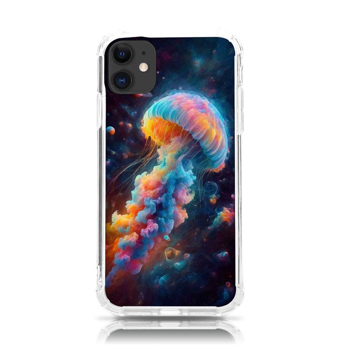 Cosmic Jellyfish Artwork iPhone 11 TPU UV Print Case