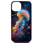 Cosmic Jellyfish Artwork iPhone 14 Black UV Print Case Front