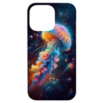 Cosmic Jellyfish Artwork iPhone 14 Pro Max Black UV Print Case Front