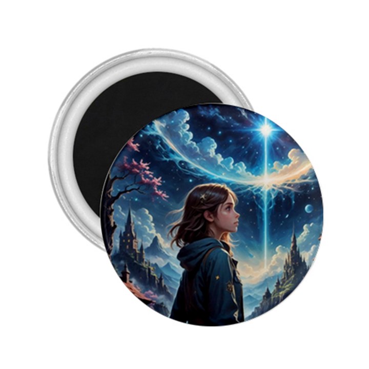 Enchanting Fantasy Night Sky Scene 2.25  Magnets