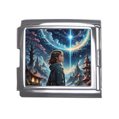 Enchanting Fantasy Night Sky Scene Mega Link Italian Charm (18mm) by ExtraGoodSauce