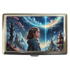 Enchanting Fantasy Night Sky Scene Cigarette Money Case