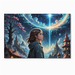 Enchanting Fantasy Night Sky Scene Postcard 4 x 6  (pkg Of 10)