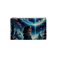 Enchanting Fantasy Night Sky Scene Cosmetic Bag (small)