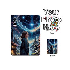 Enchanting Fantasy Night Sky Scene Playing Cards 54 Designs (mini) by ExtraGoodSauce