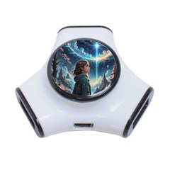 Enchanting Fantasy Night Sky Scene 3-port Usb Hub by ExtraGoodSauce