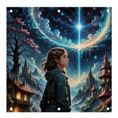 Enchanting Fantasy Night Sky Scene Banner And Sign 4  X 4 