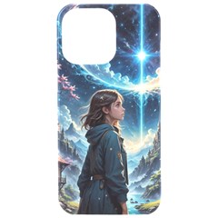 Enchanting Fantasy Night Sky Scene Iphone 15 Pro Max Black Uv Print Pc Hardshell Case by ExtraGoodSauce