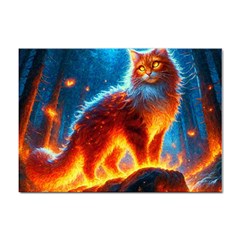 Enchanted Fire Feline Sticker A4 (100 Pack)