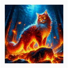 Enchanted Fire Feline Medium Glasses Cloth by ExtraGoodSauce