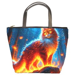 Enchanted Fire Feline Bucket Bag