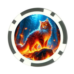 Enchanted Fire Feline Poker Chip Card Guard (10 Pack)