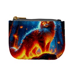 Enchanted Fire Feline Mini Coin Purse by ExtraGoodSauce