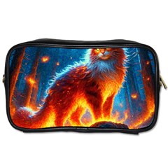 Enchanted Fire Feline Toiletries Bag (two Sides)