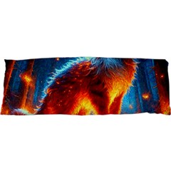 Enchanted Fire Feline 25 x71  Body Pillow Case Dakimakura (two Sides) by ExtraGoodSauce