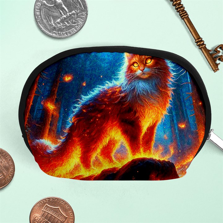 Enchanted Fire Feline Accessory Pouch (Medium)