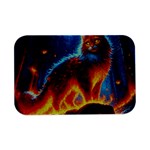 Enchanted Fire Feline Open Lid Metal Box (Silver)   Front