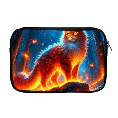 Enchanted Fire Feline Apple Macbook Pro 17  Zipper Case by ExtraGoodSauce