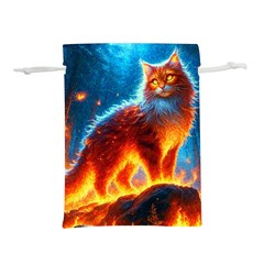 Enchanted Fire Feline Lightweight Drawstring Pouch (m) by ExtraGoodSauce