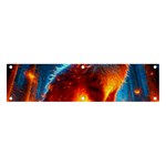 Enchanted Fire Feline Banner and Sign 4  x 1  Front