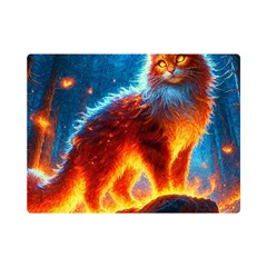 Enchanted Fire Feline Premium Plush Fleece Blanket (mini) by ExtraGoodSauce