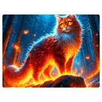 Enchanted Fire Feline Two Sides Premium Plush Fleece Blanket (Baby Size) 40 x30  Blanket Front