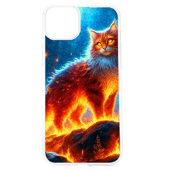 Enchanted Fire Feline Iphone 15 Tpu Uv Print Case by ExtraGoodSauce