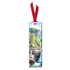 Serene Mountain Waterfall Landscape Small Book Marks by ExtraGoodSauce