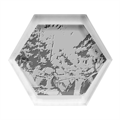 Serene Mountain Waterfall Landscape Hexagon Wood Jewelry Box by ExtraGoodSauce