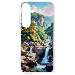 Serene Mountain Waterfall Landscape Samsung Galaxy S24 Ultra 6 9 Inch Tpu Uv Case by ExtraGoodSauce