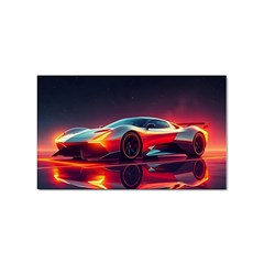 Futuristic Sports Supercar Sticker (rectangular) by AIDreaming