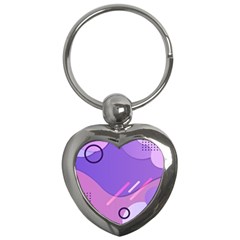 Colorful Labstract Wallpaper Theme Key Chain (heart)