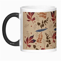 Leaves Pattern Teal Seamless Fall Morph Mug