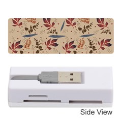 Leaves Pattern Teal Seamless Fall Memory Card Reader (stick)