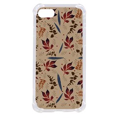 Leaves Pattern Teal Seamless Fall Iphone Se