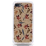 Leaves Pattern Teal Seamless Fall iPhone SE Front