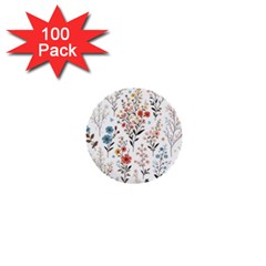 Flowers Design Floral 1  Mini Buttons (100 Pack) 