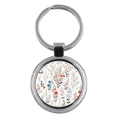 Flowers Design Floral Key Chain (round) by Posterlux